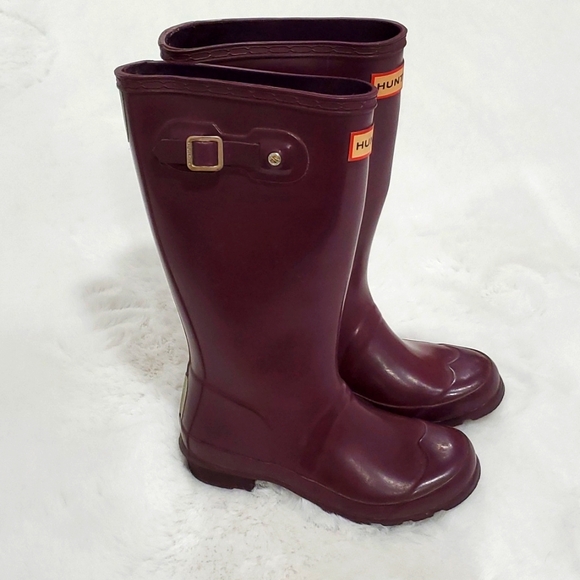 Girls Hunter boots purple size 1 - Picture 3 of 7
